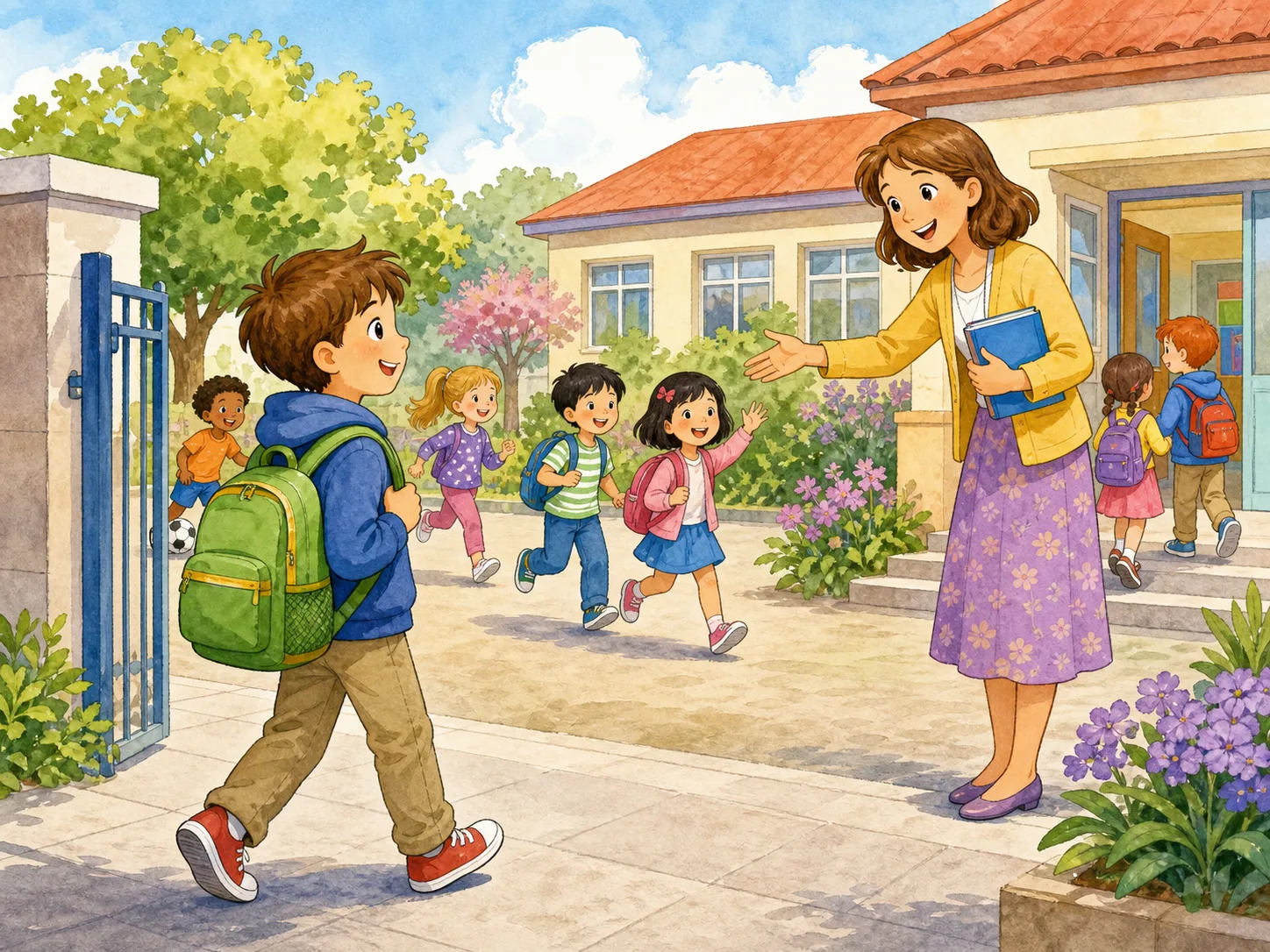 Tom at School illustration
