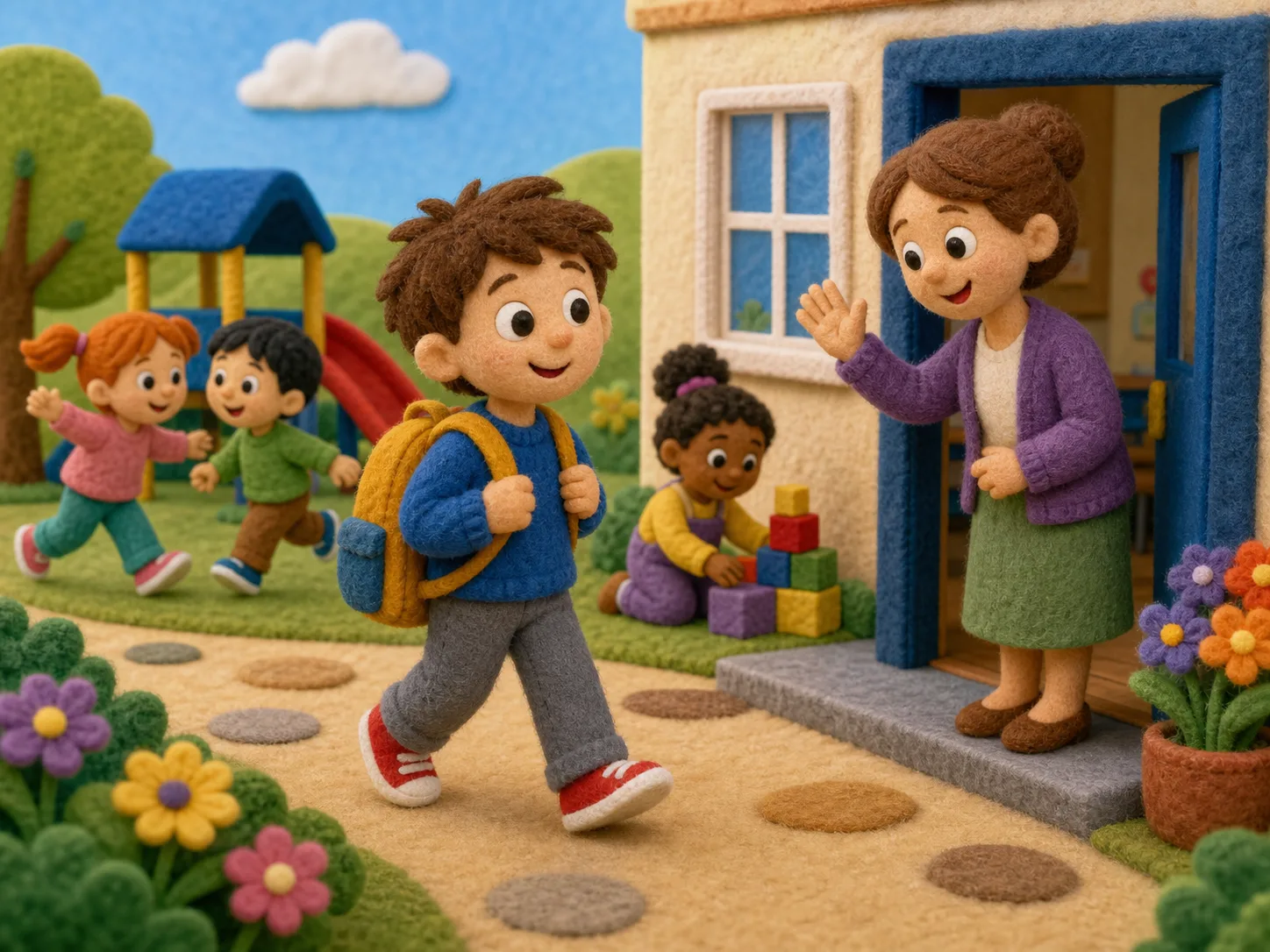 Tony at School illustration