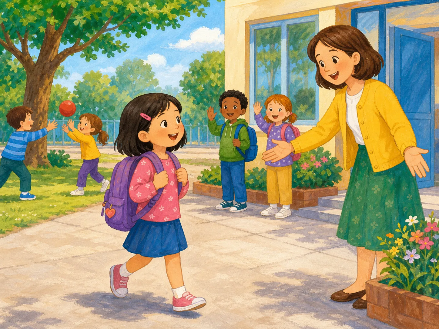 May at School illustration