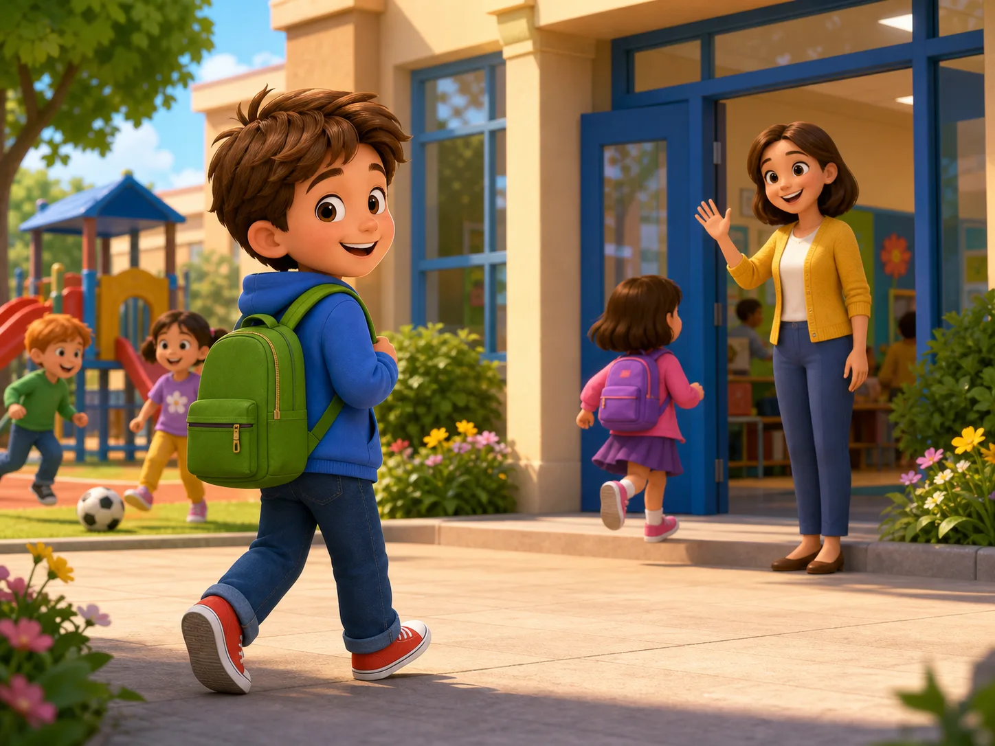 Alex at School illustration