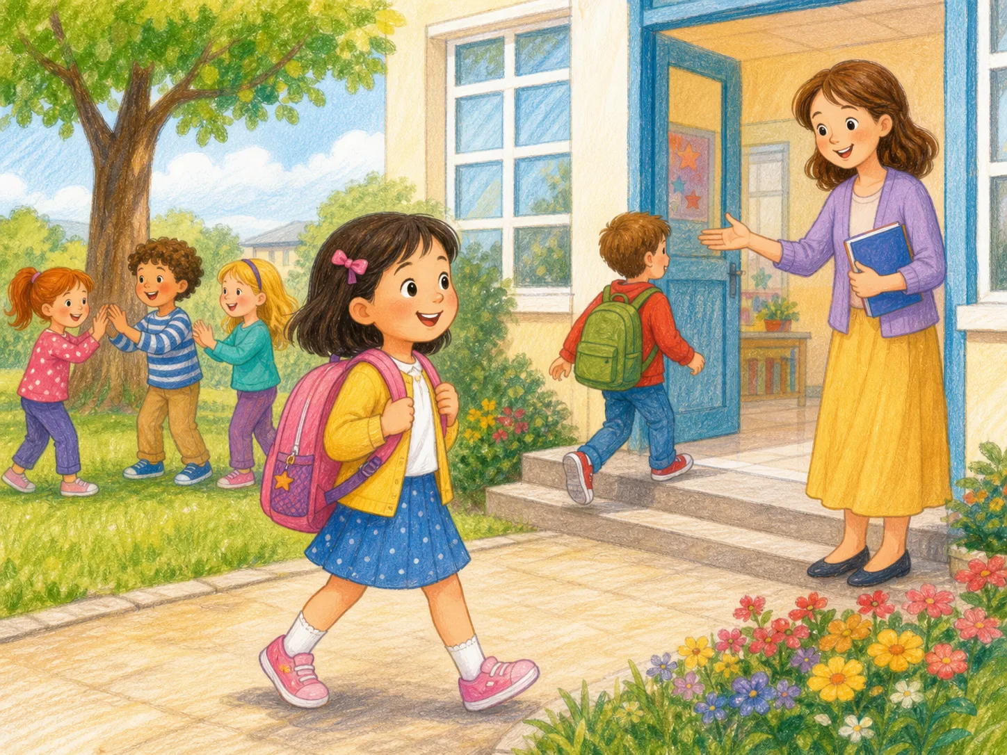 Grace at School illustration