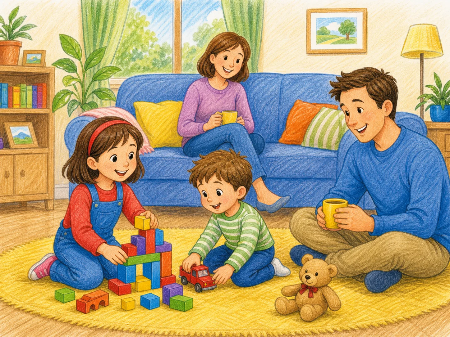 Sally's Family illustration