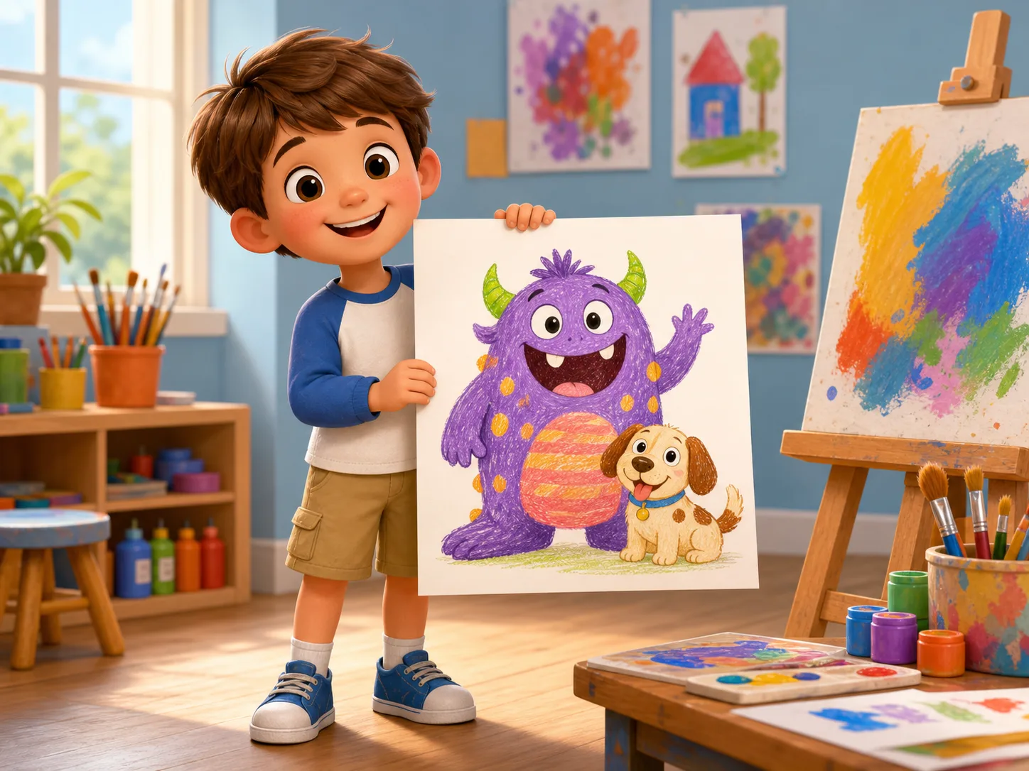 Ben's Monster Picture illustration