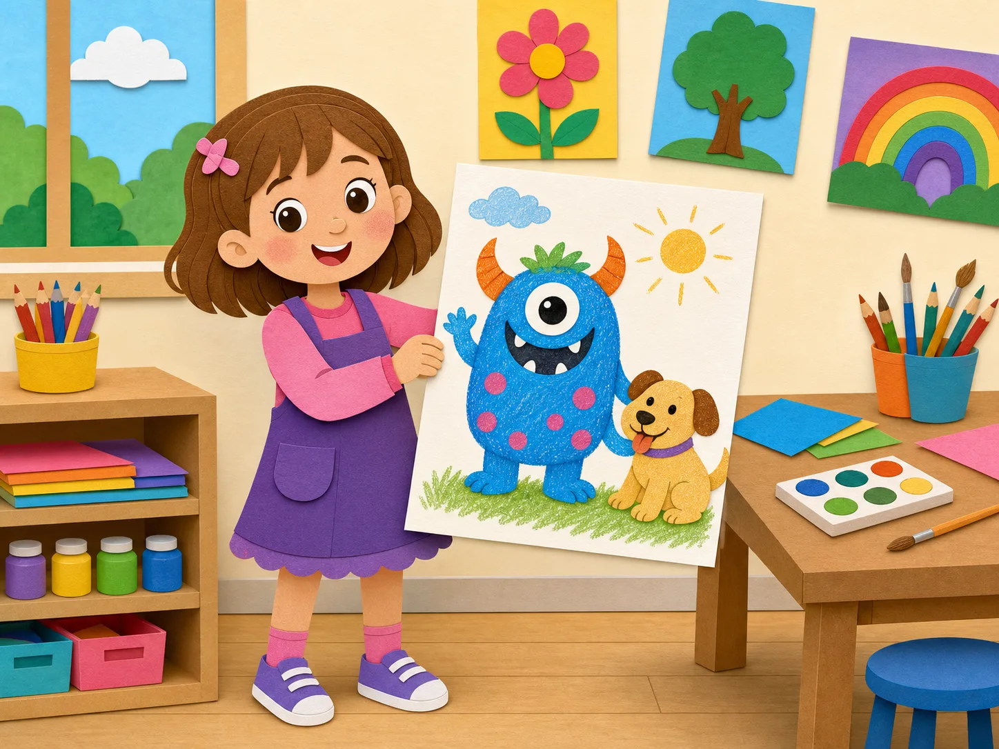 Anna's Monster Picture illustration