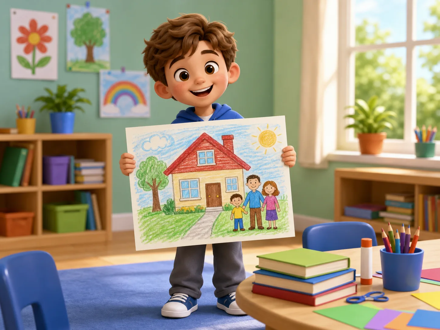 Tony's School Picture illustration