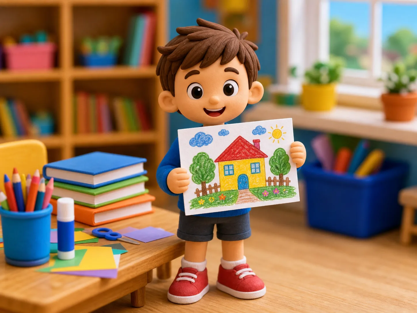 Sam's School Picture illustration
