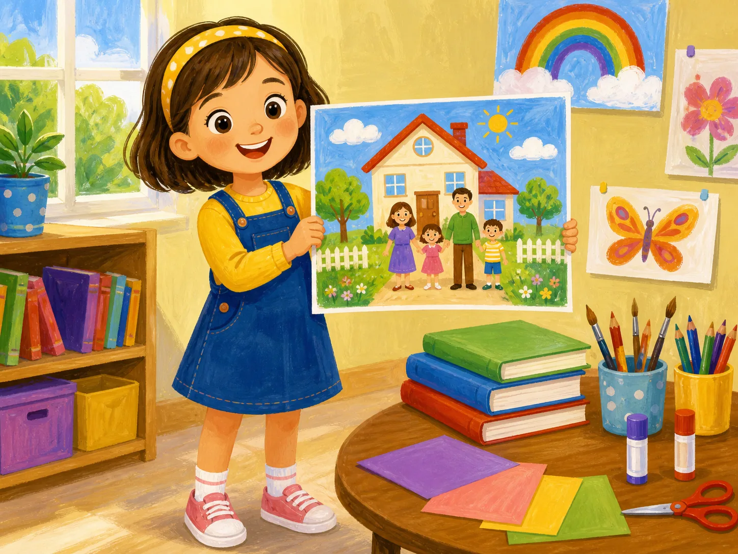 Sue's School Picture illustration