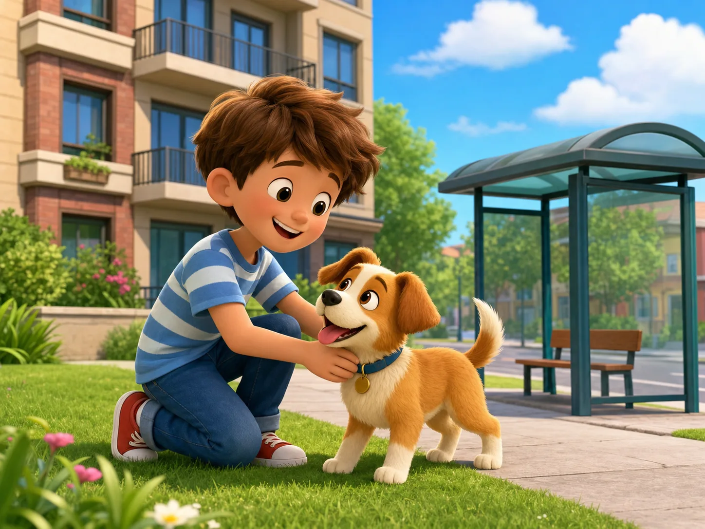 Jack and a Pet illustration