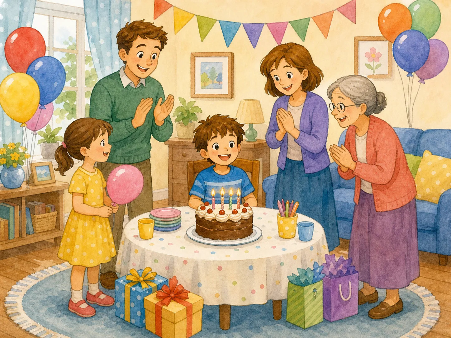 Sam's Birthday illustration