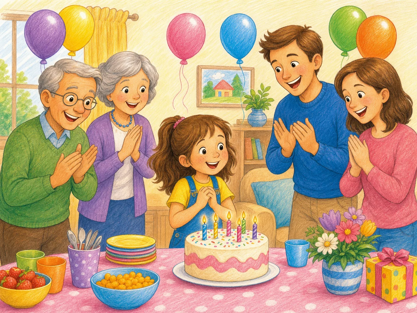 Sue's Birthday illustration