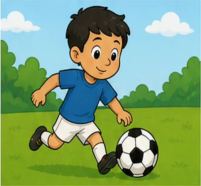 playing football