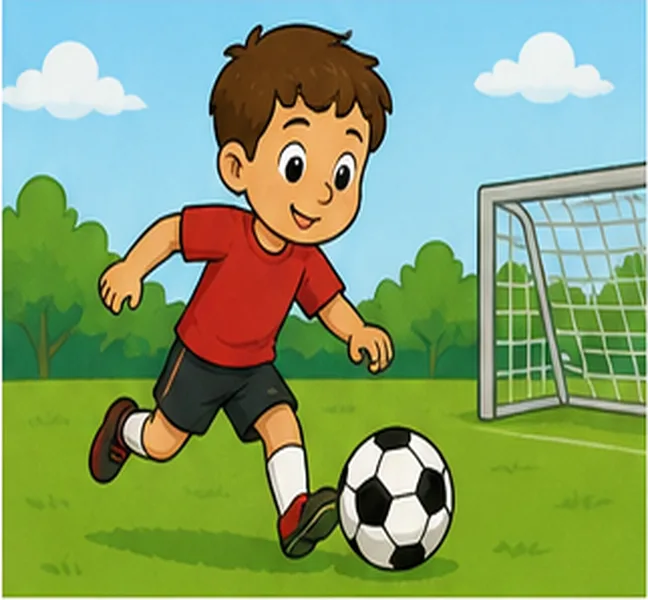 playing football