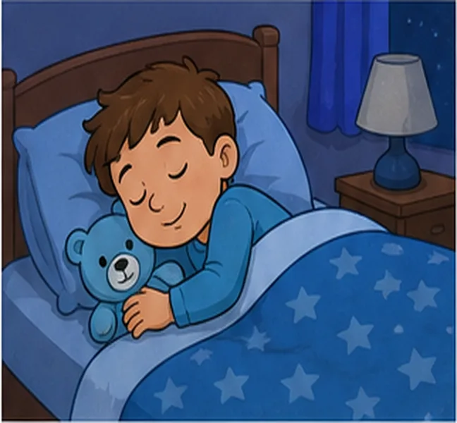 sleeping in bed