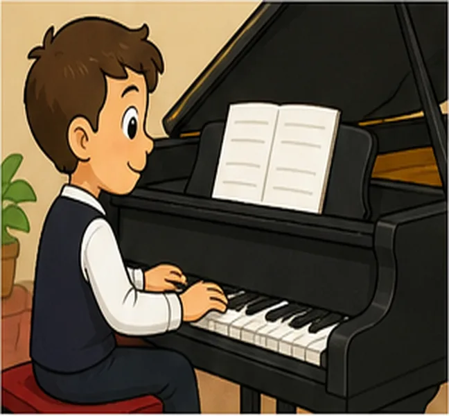 playing the piano