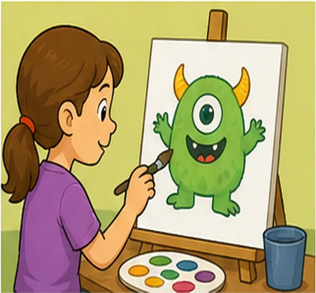 painting a monster