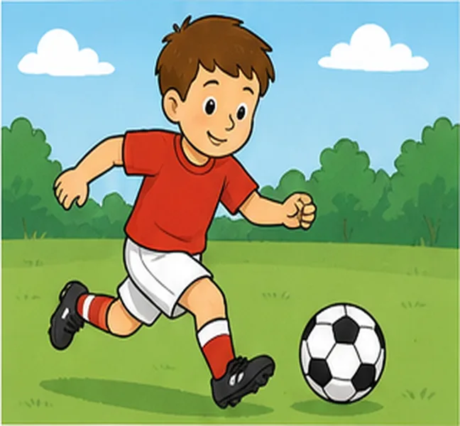 playing football