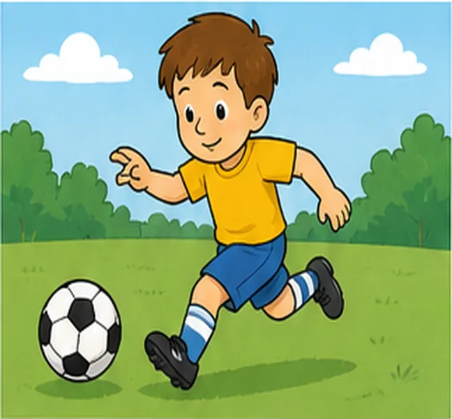 playing football