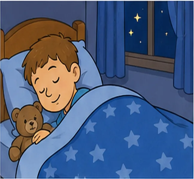 sleeping in bed