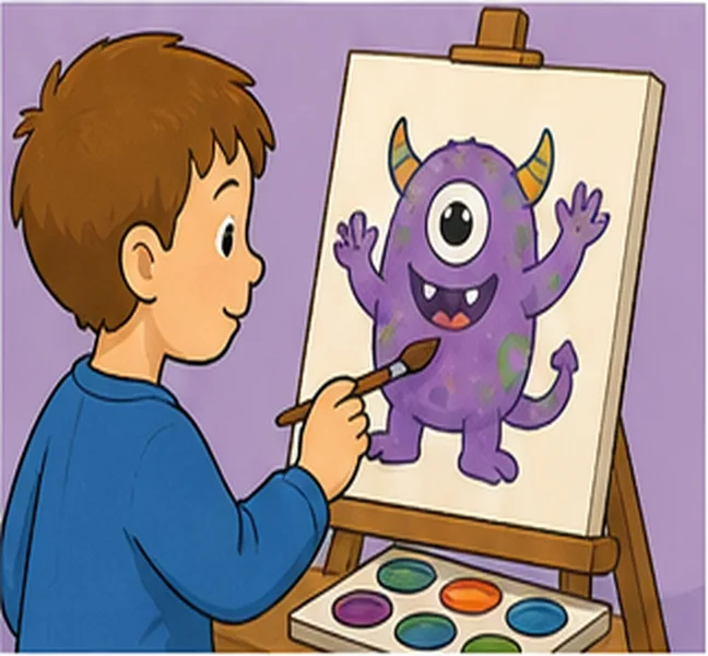 painting a monster
