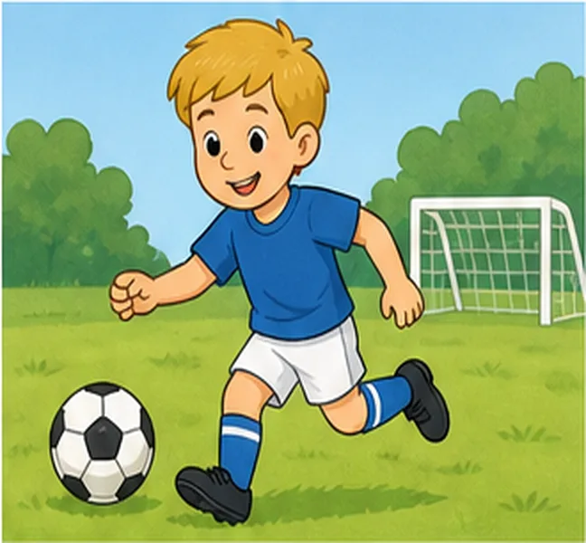 playing football