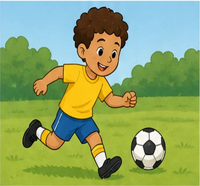 playing football
