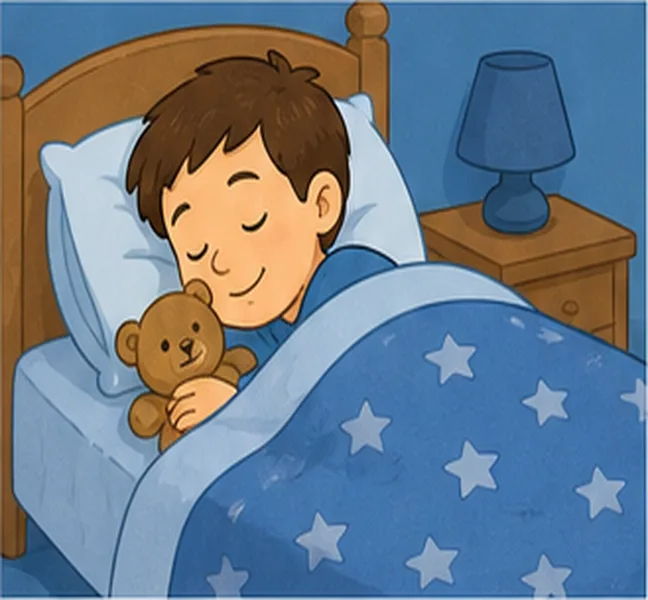 sleeping in bed