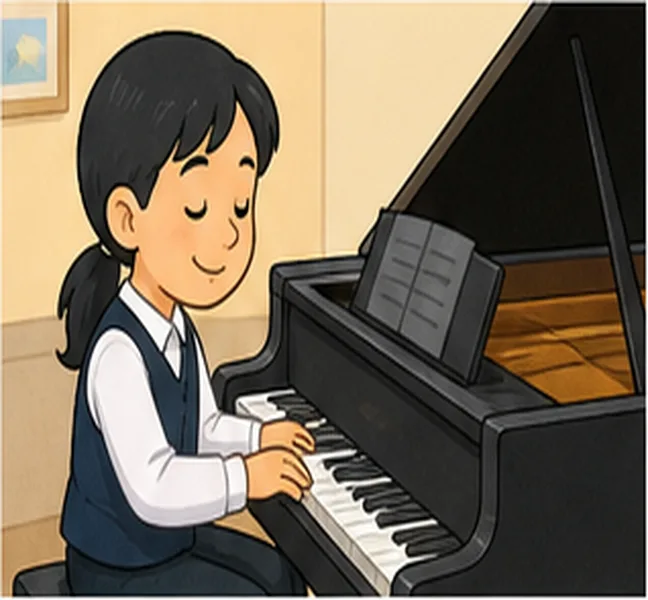 playing the piano