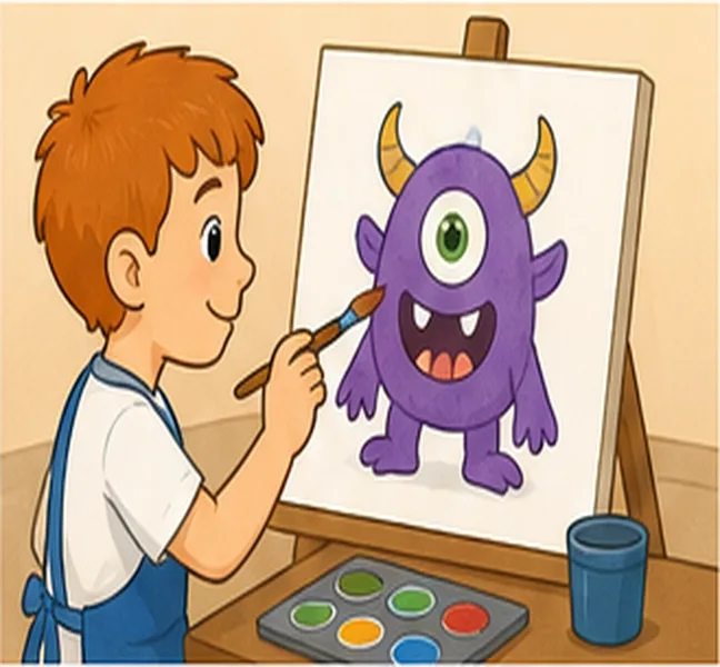 painting a monster