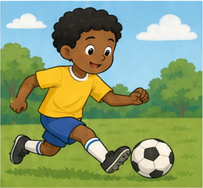 playing football