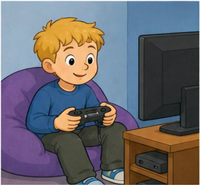 playing a computer game