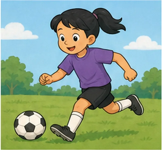 playing football