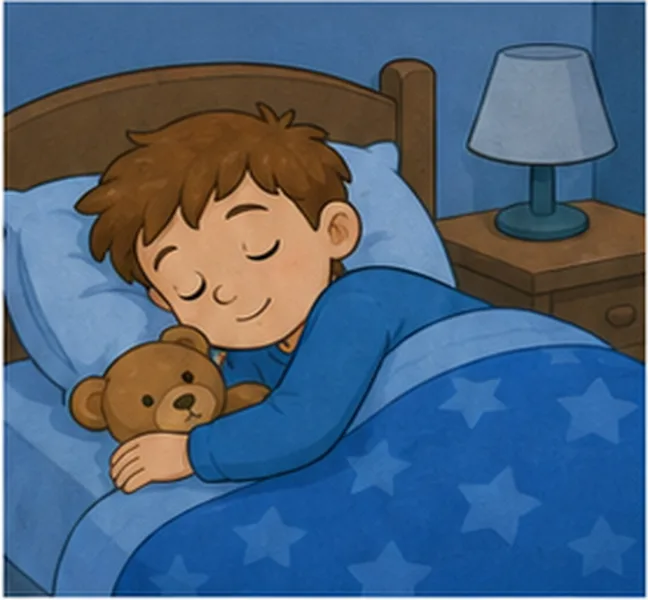 sleeping in bed