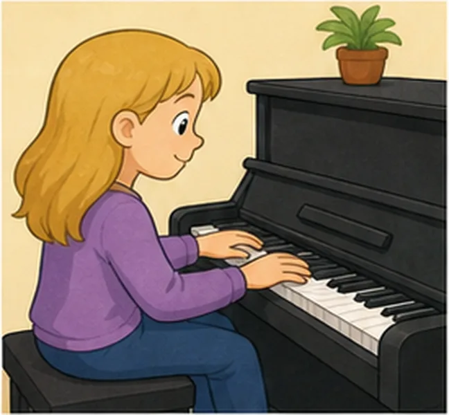 playing the piano