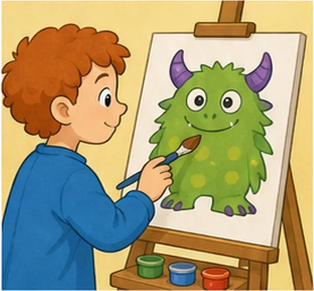 painting a monster