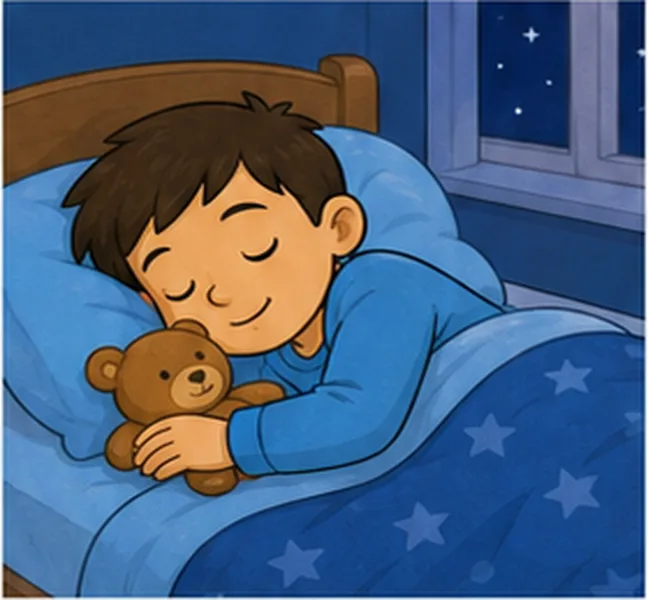 sleeping in bed