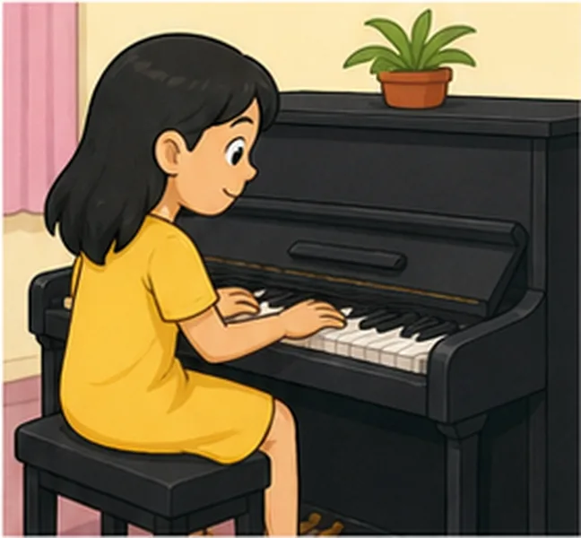 playing the piano