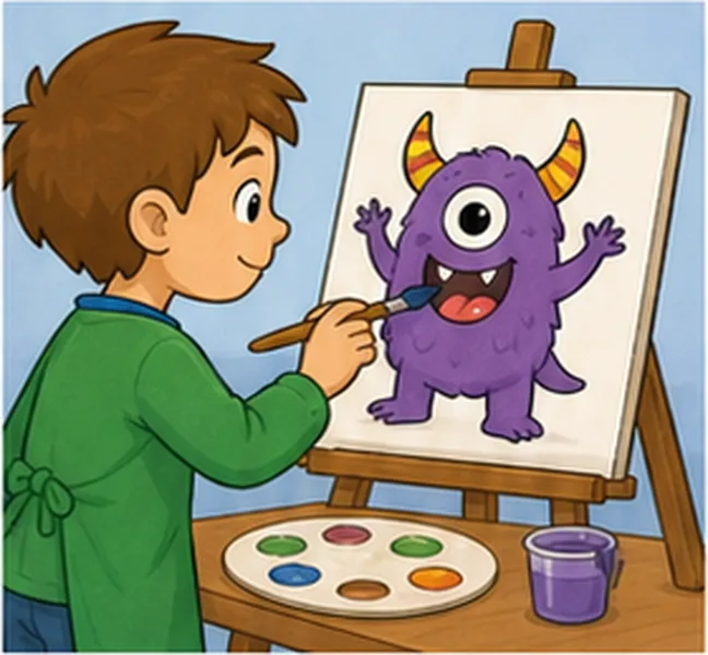 painting a monster