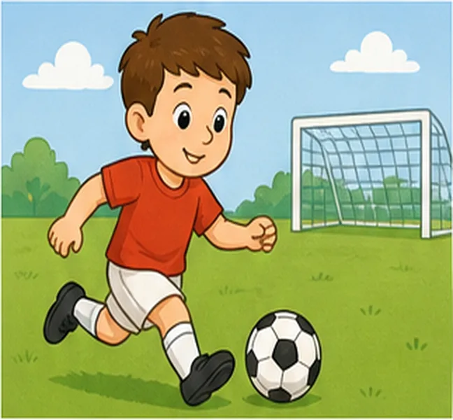 playing football