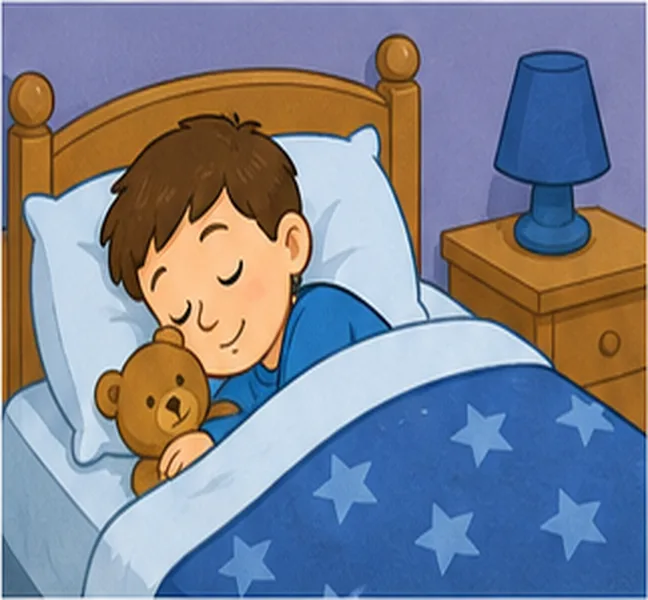 sleeping in bed