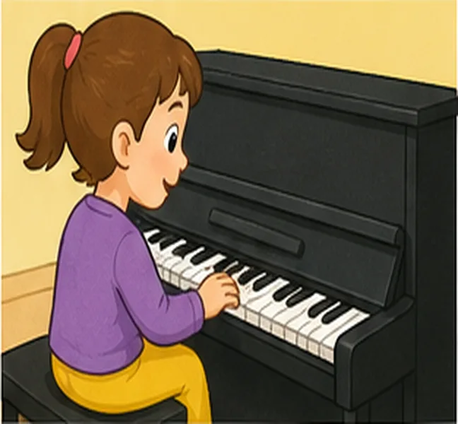 playing the piano