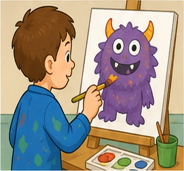 painting a monster