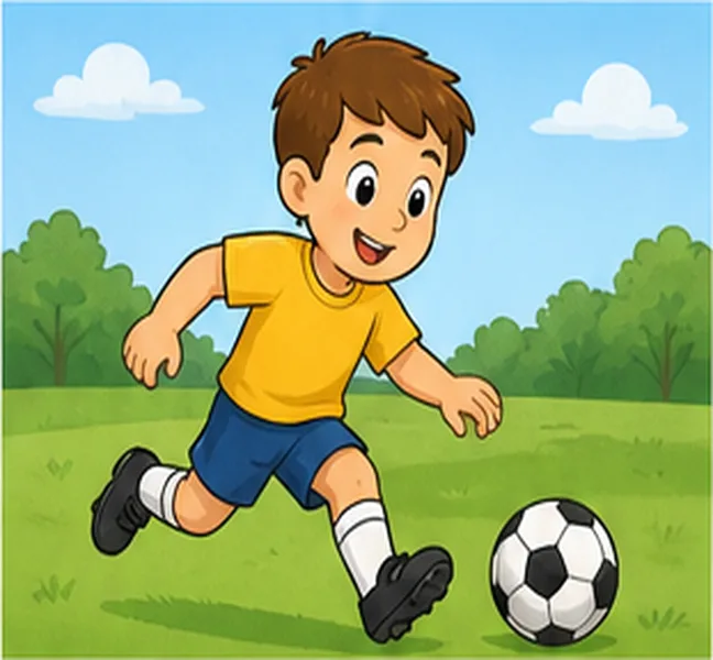 playing football