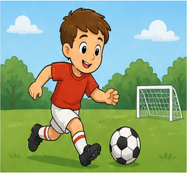 playing football