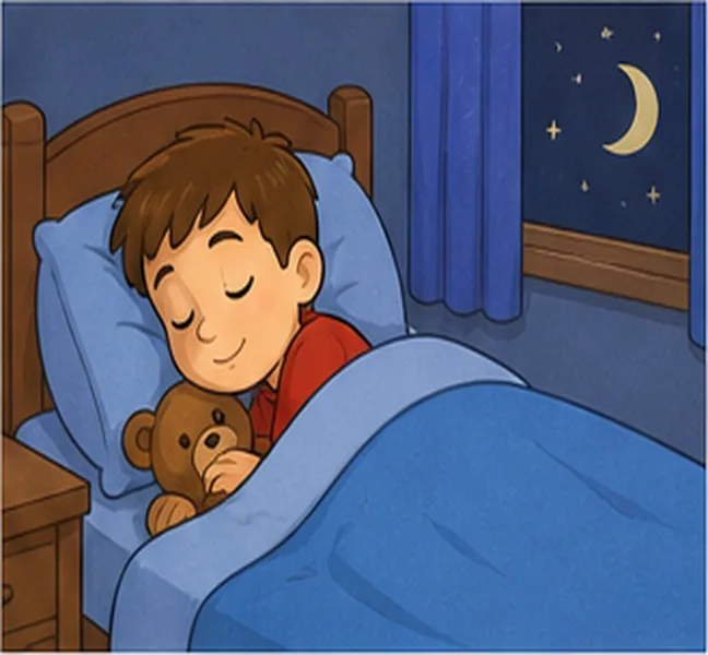 sleeping in bed