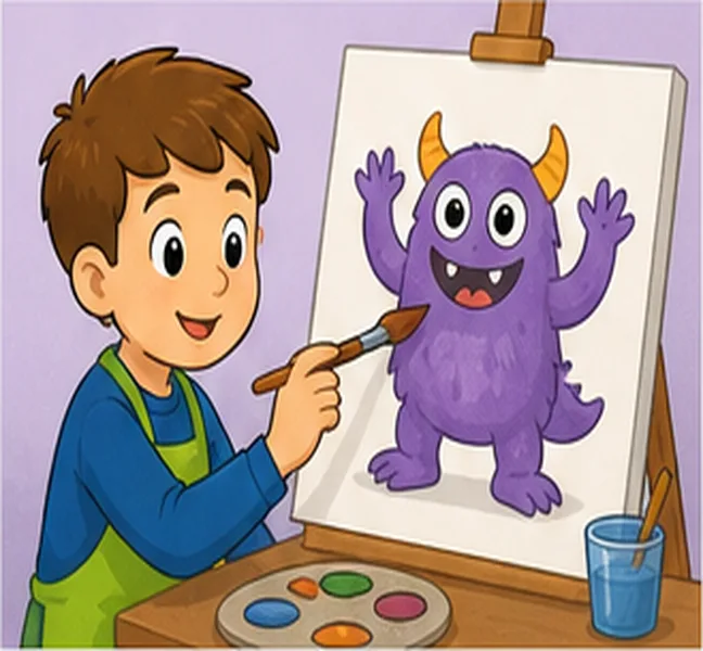 painting a monster