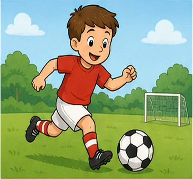 playing football
