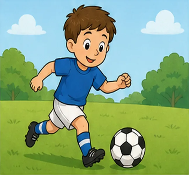 playing football