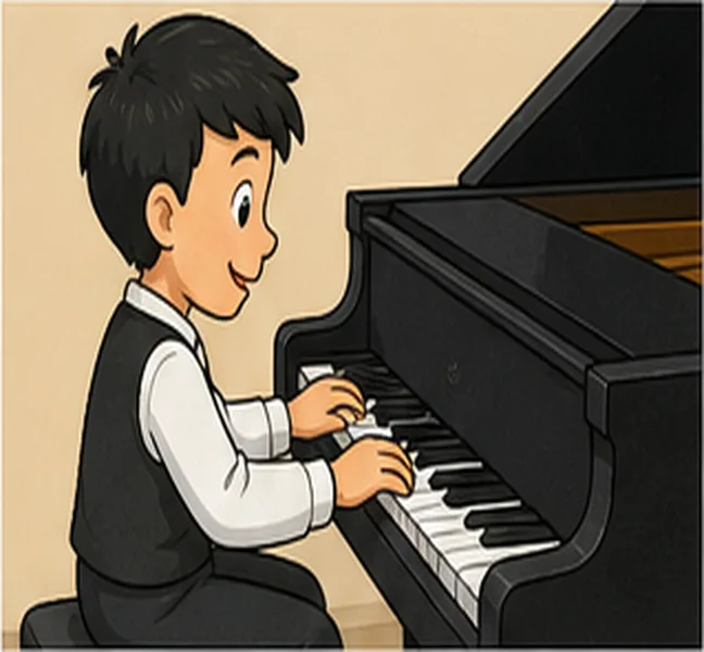 playing the piano