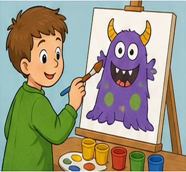 painting a monster