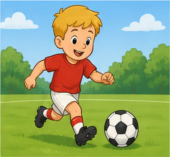playing football